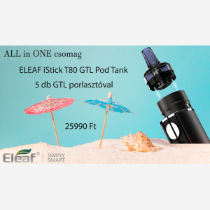 ALLinONE csomag Eleaf iStick T80 GTL Pod Tank gunmetal