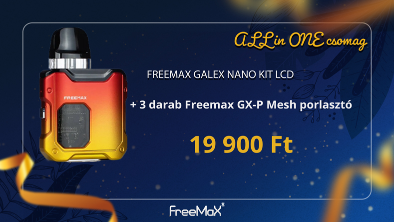 ALLinONE csomag Freemax Galex Nano kit LCD POD ecigi készülék
